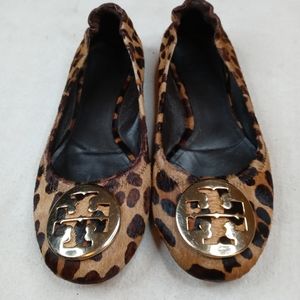 Tory Burch Reva Leopard/ Animal Print Flats Size 6